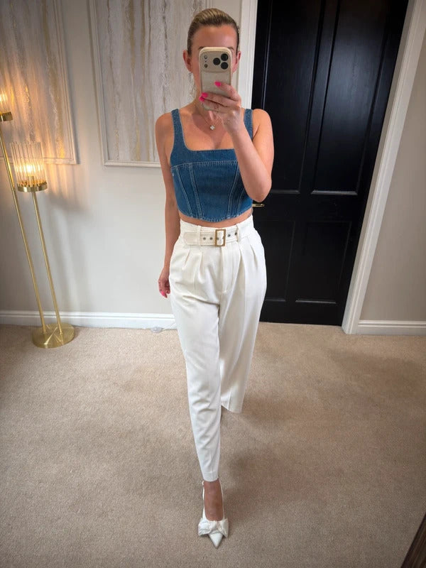 Tommy Jeans Denim Corset Top Small