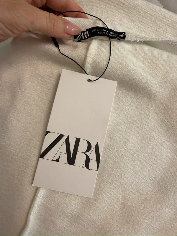 BNWT Zara White Cut Out Strapless Midi Dress