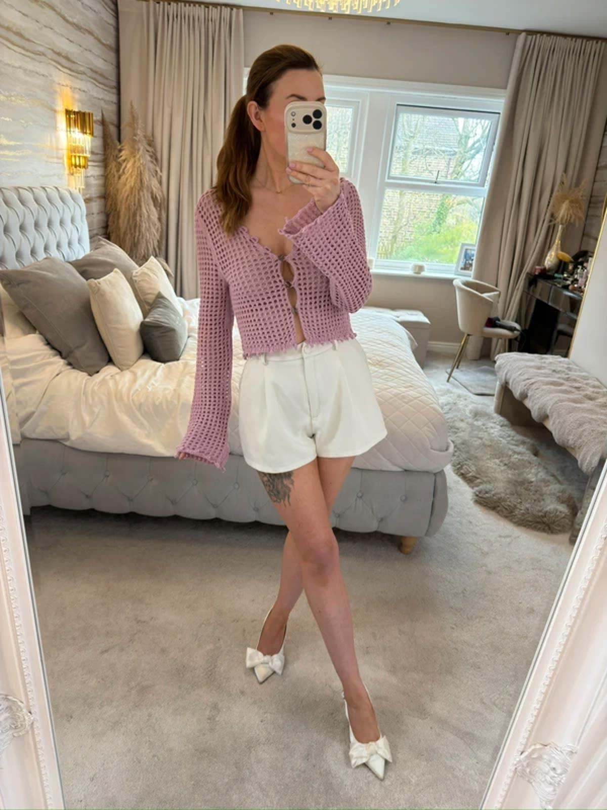 River Island Purple Crochet Cardigan 10