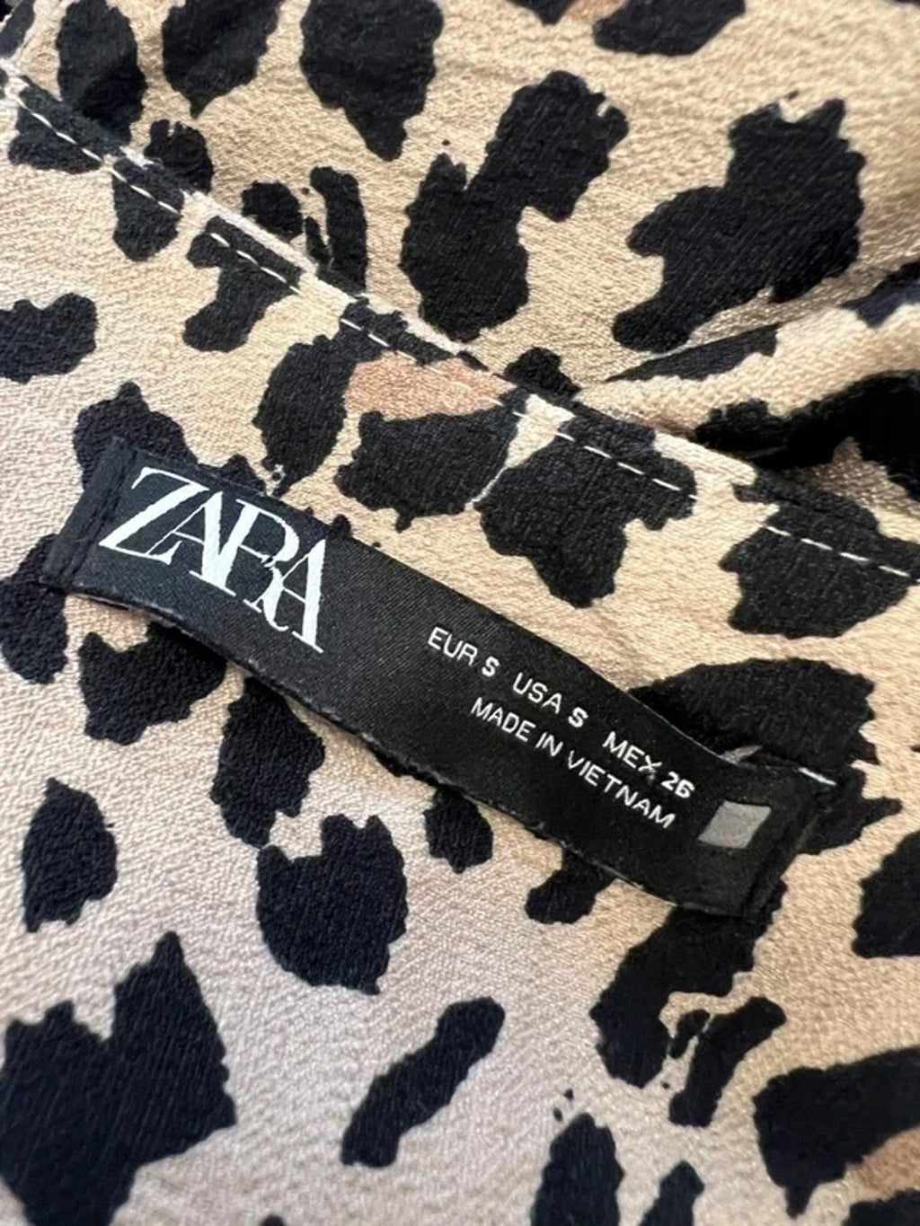 Zara Animal Print High Waisted Trousers Small