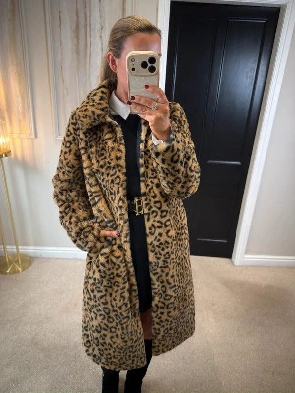 Jacqueline de Yong Animal Print Faux Fur Small