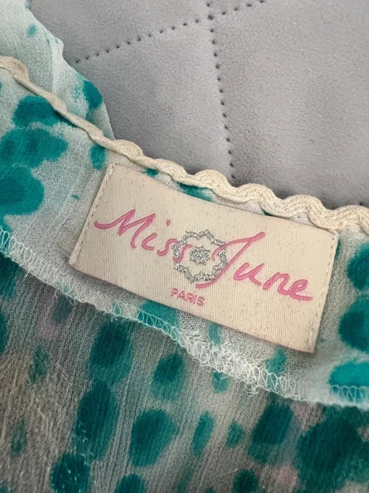 Miss June Sheer Green Kimono One Size