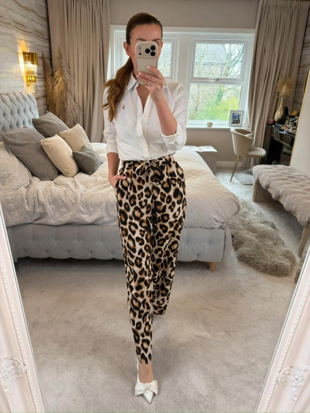 F&F Animal Print Belted Trouser 10