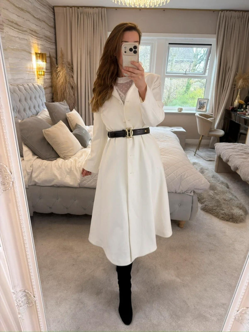 BNWT Lizabella Off White A Line Coat 10