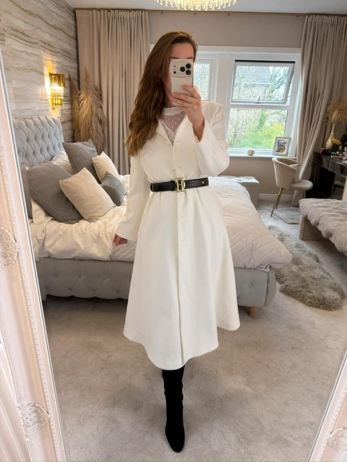 BNWT Lizabella Off White A Line Coat 10