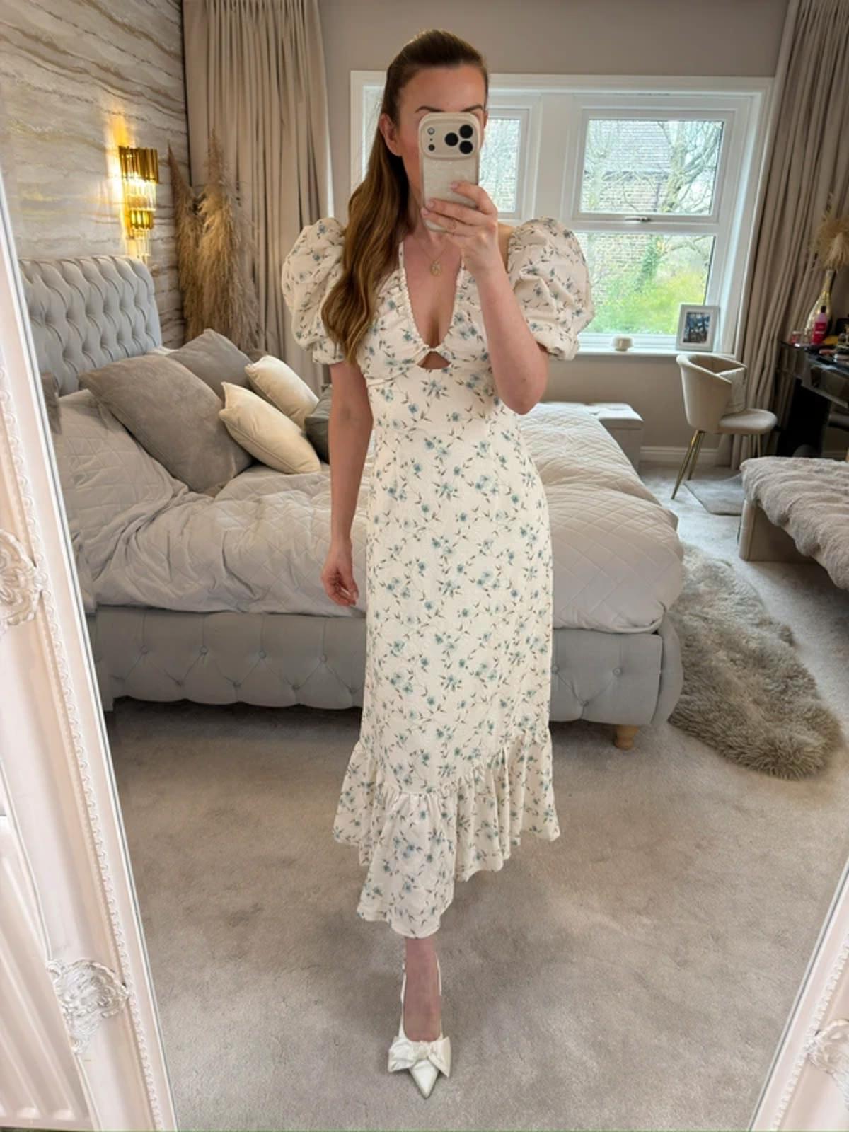 Anne Louise Boutique Cream Meadow Dress 8