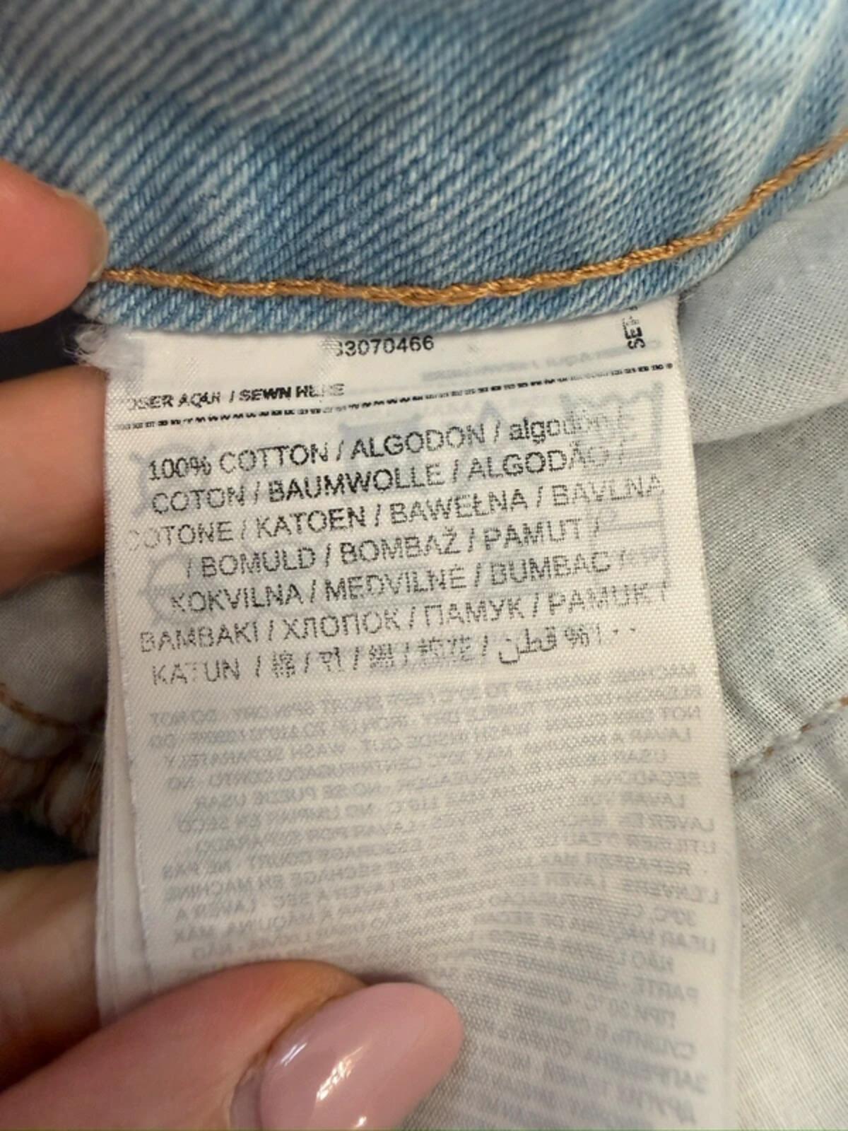 Mango Light Blue Raw Hem Denim Shorts 12
