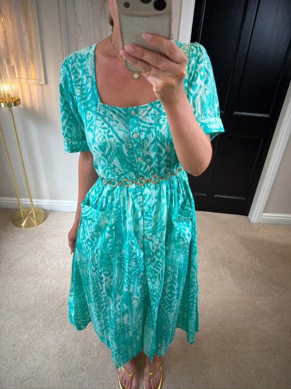 Orientique Turqoise Oversized Shirt Dress 10