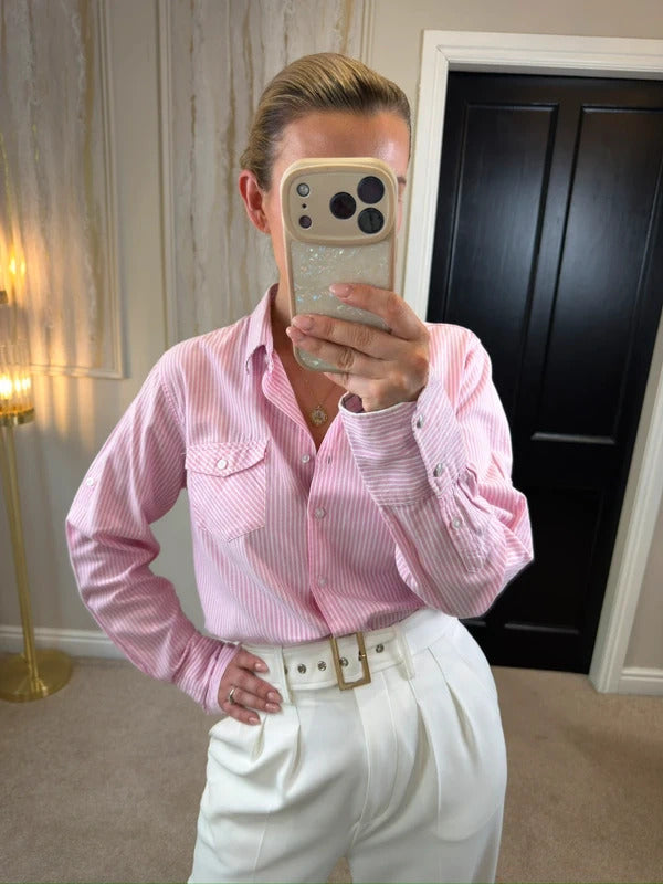 Rydale Pink Hannah Stripe Shirt 14