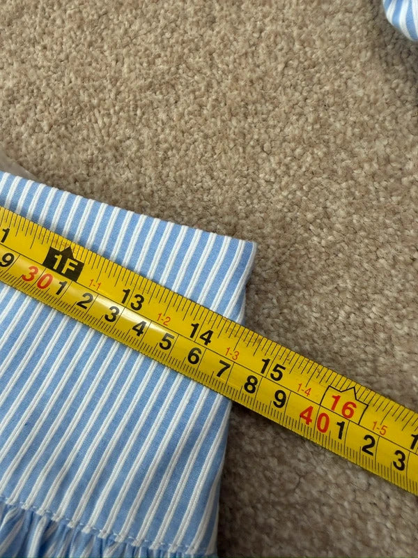 BNWT Meshki Blue & White Stripe Skirt Co Ord Medium