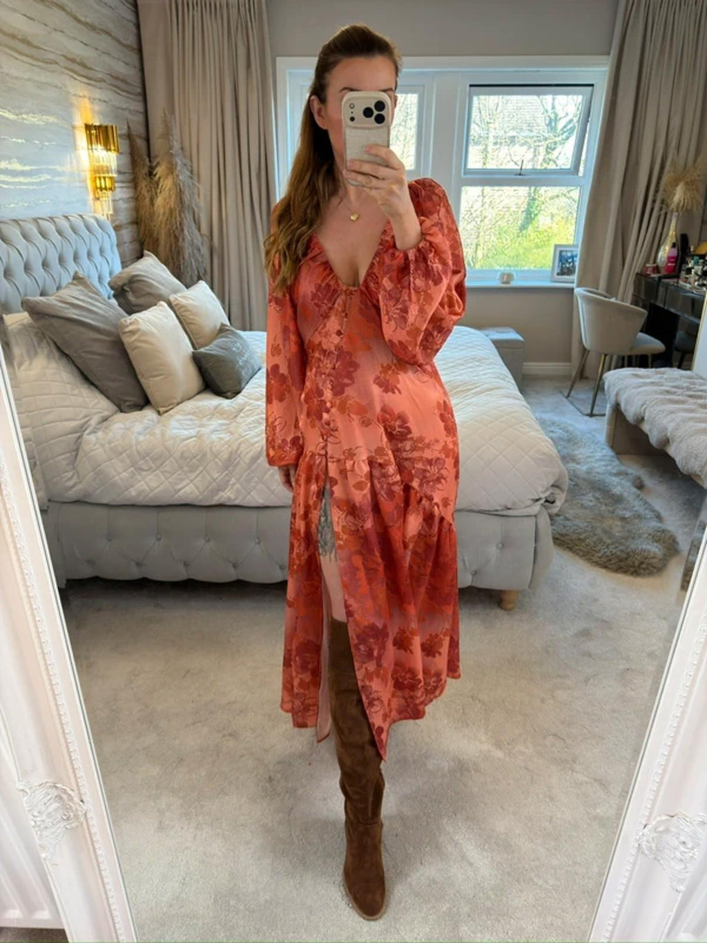 BNWT Asos Boho Satin Open Back Midi 10