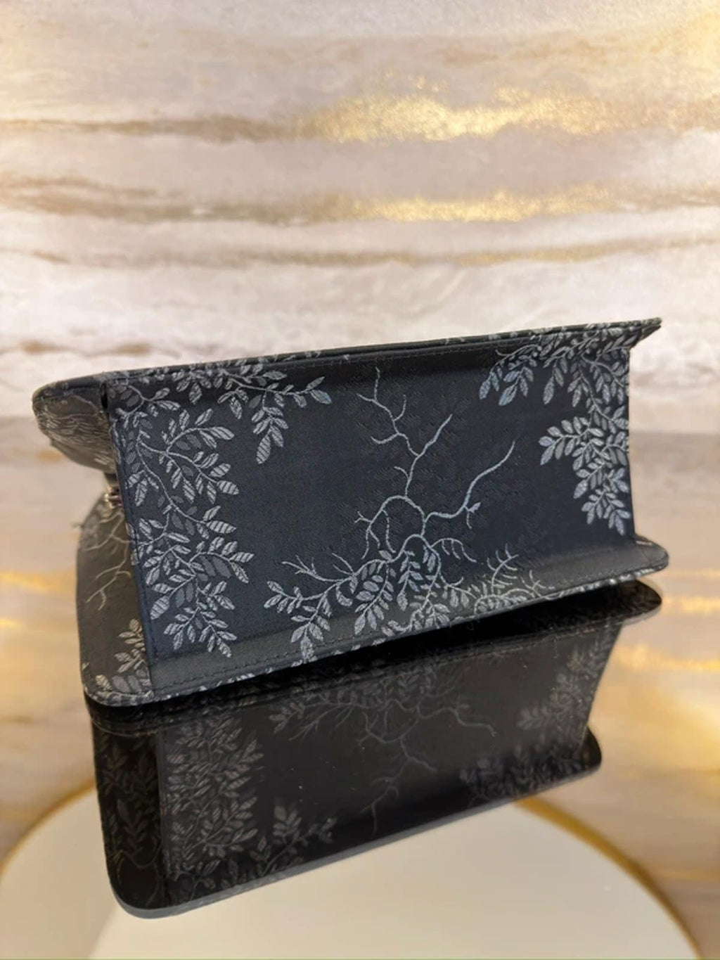 Charles Jourdan Black Floral Mini Bag
