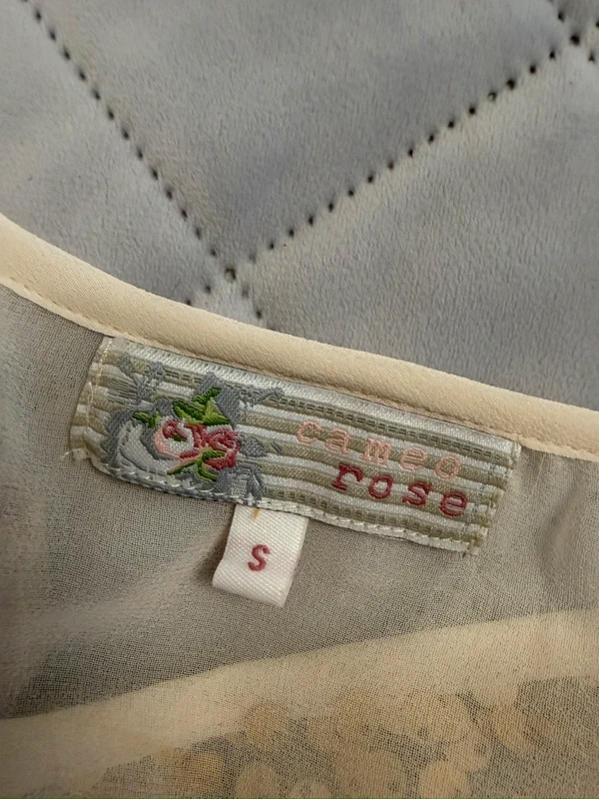 Cameo Rose Gold Sheer Blouse Small