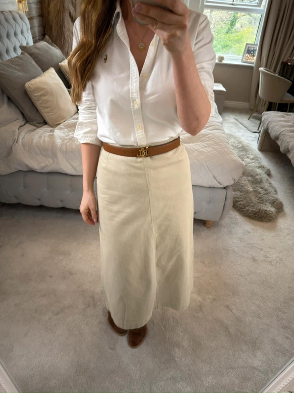 George Cream Midi Skirt 16