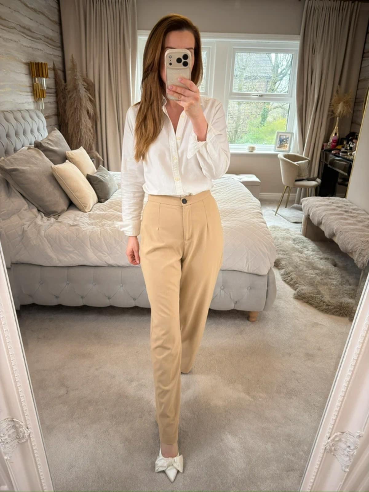 Bershka Camel Wide Leg Trouser 10