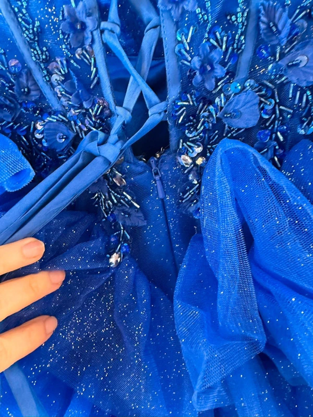 Angel Forever Cobalt Blue Embellished Dress 6-8