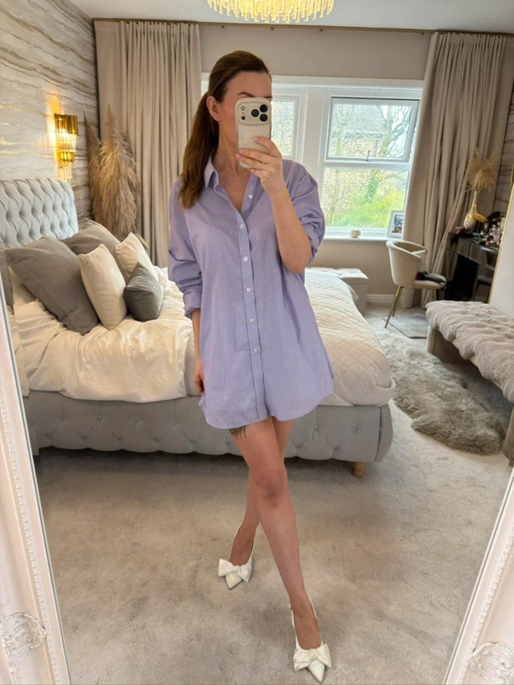 F&F Purple & White Stripe Shirt 18