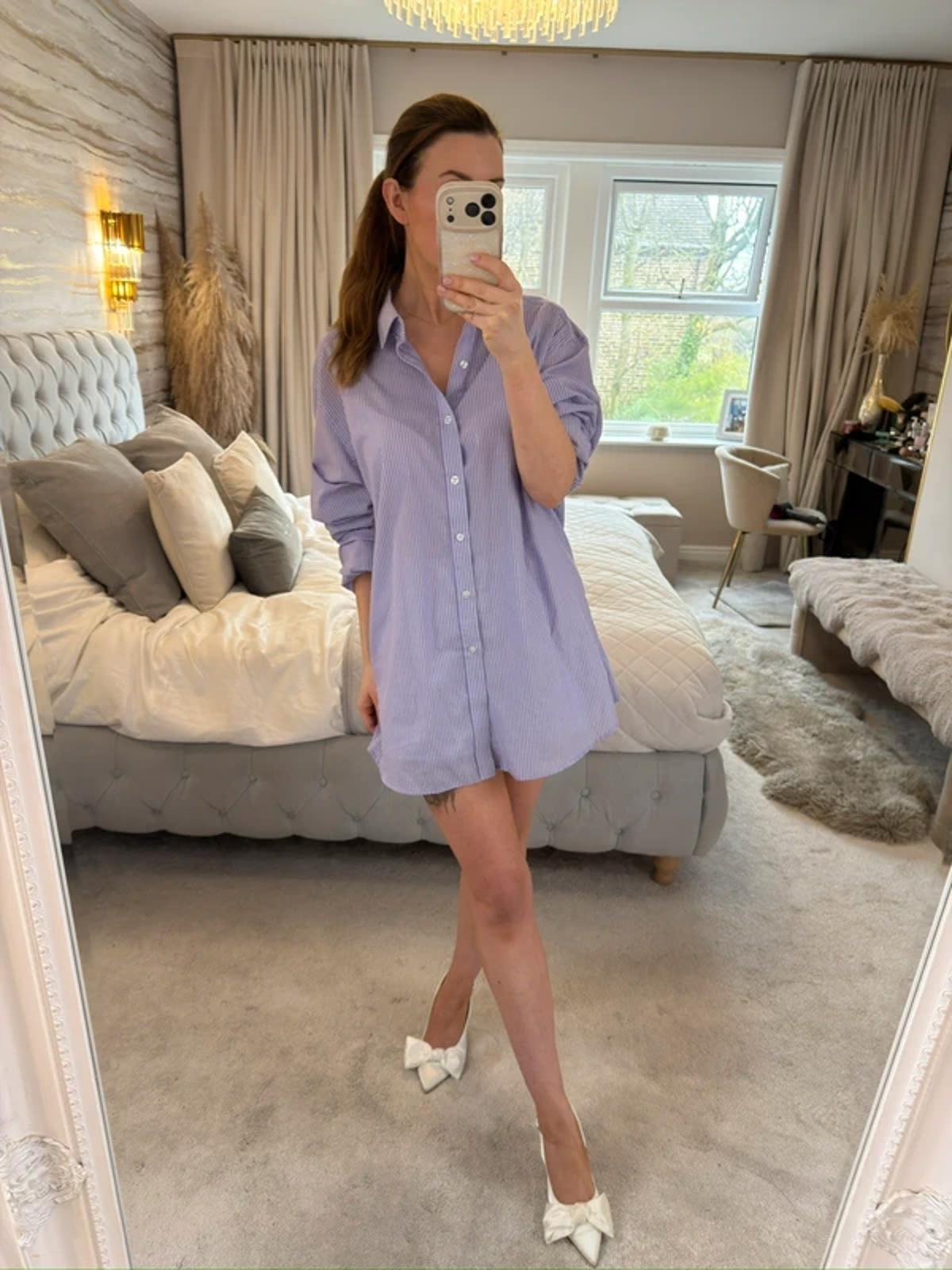F&F Purple & White Stripe Shirt 18