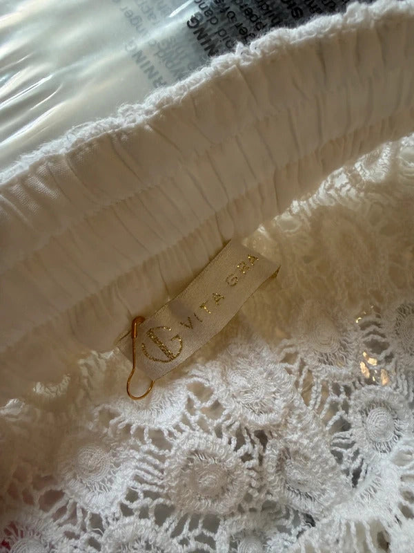 Vita Grace White Sheer Lace Co Ord One Size