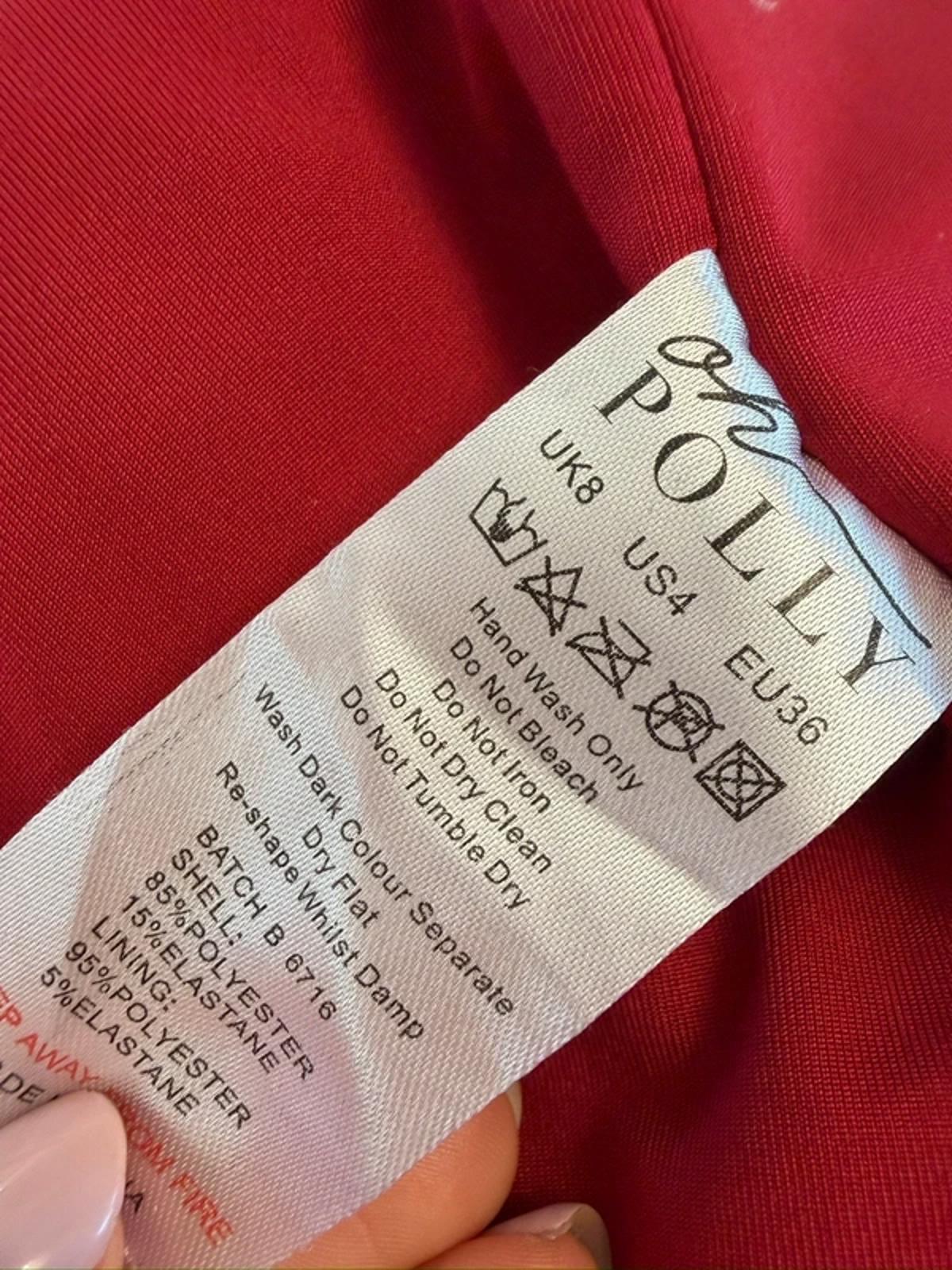 Oh Polly Red Embellished Evening Dress 8