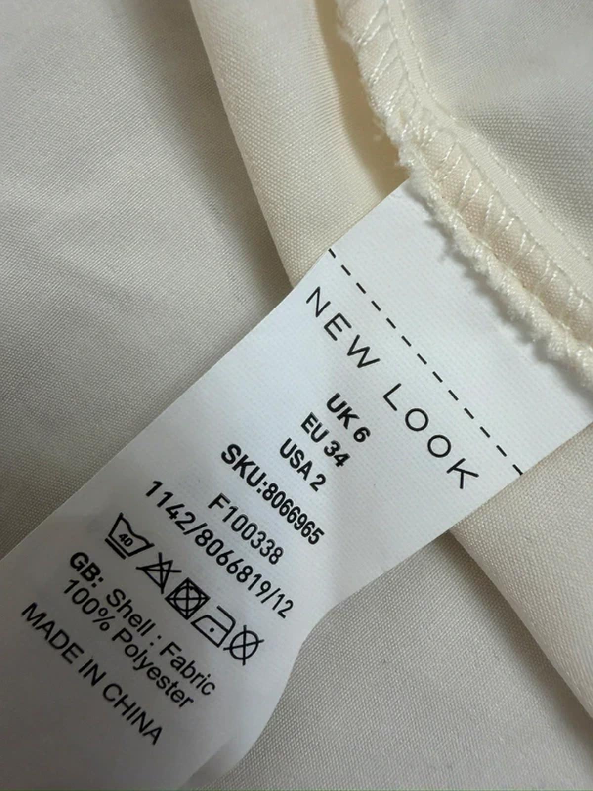 New Look Cream Frill Collar Boho Blouse 6