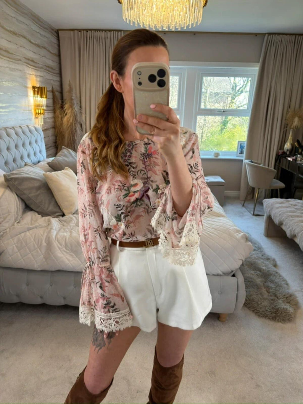 Per Una Pink Lace Boho Blouse 12