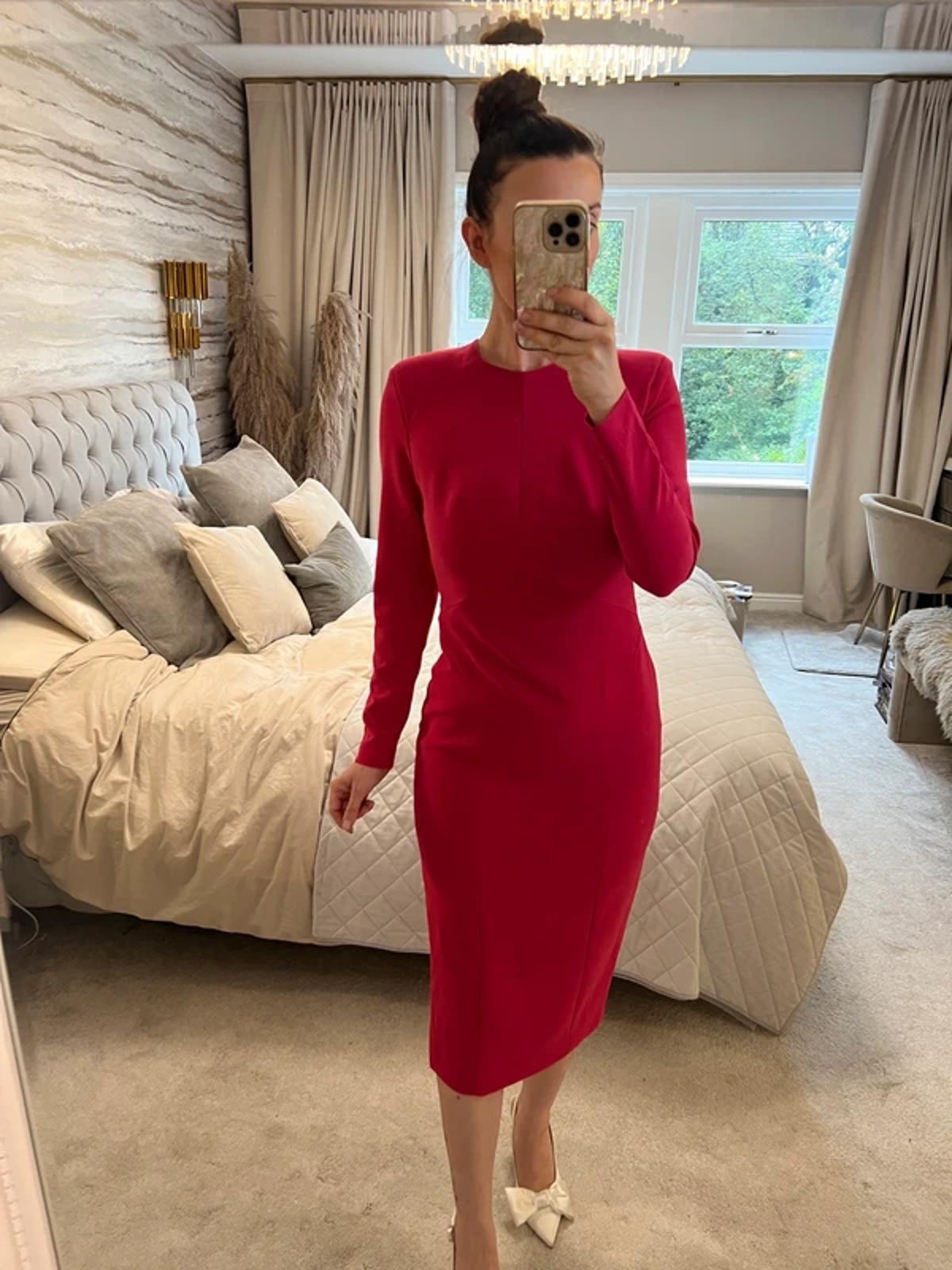 AQ / AQ Pink Open Back Midi Dress 8