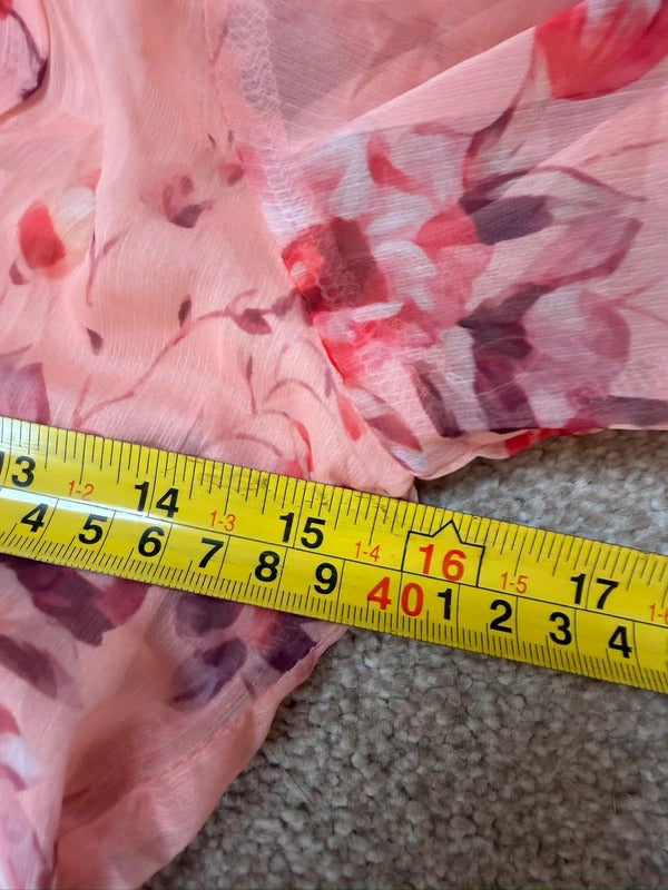 BNWT Anne Louise Boutique Pink Floral Frill Dress 8