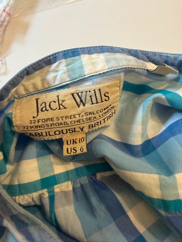 Vintage Jack Wills Blue Check Tunic / Mini Dress 10