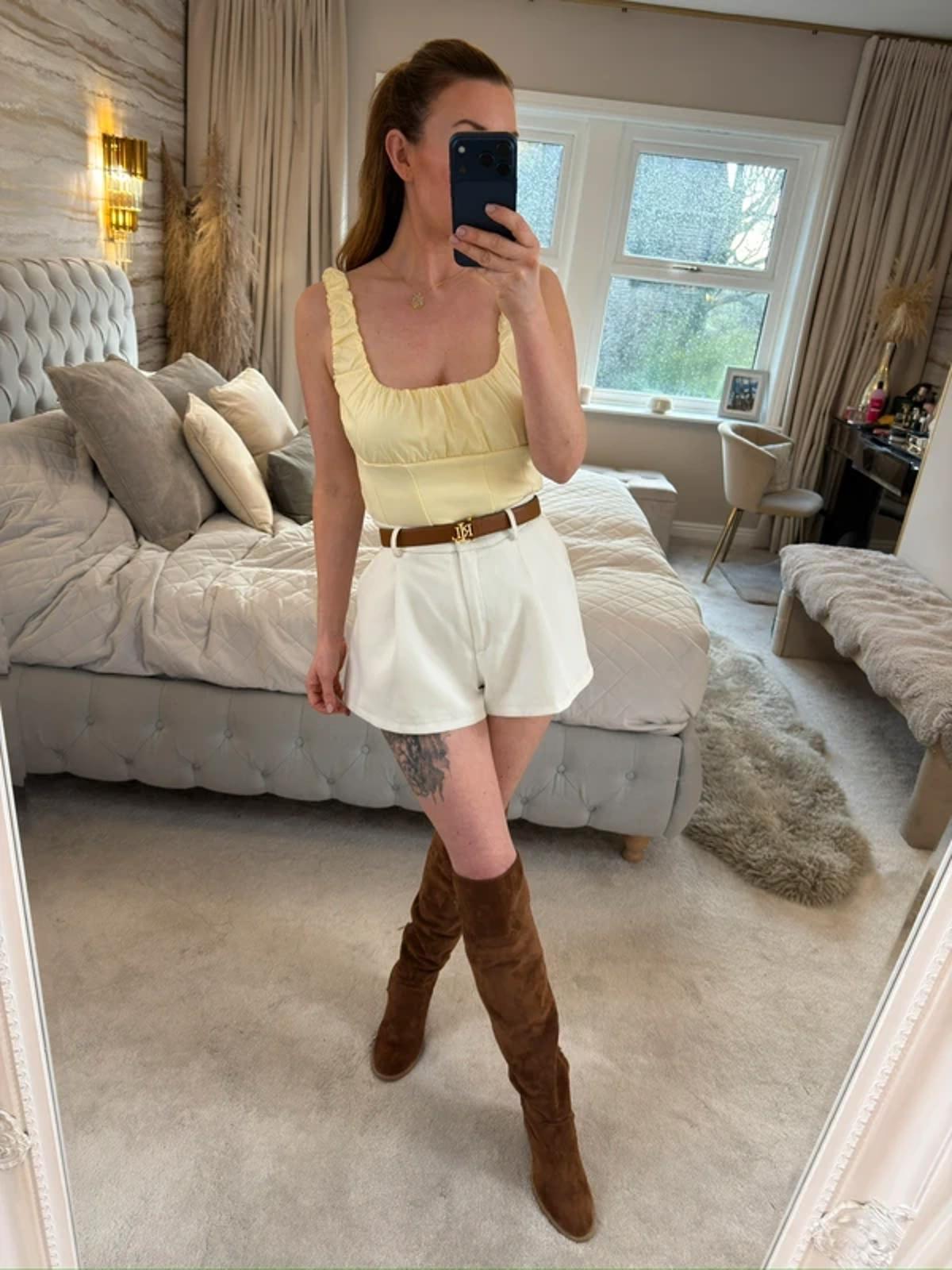 BNWT Zara Lemon Yellow Top Large