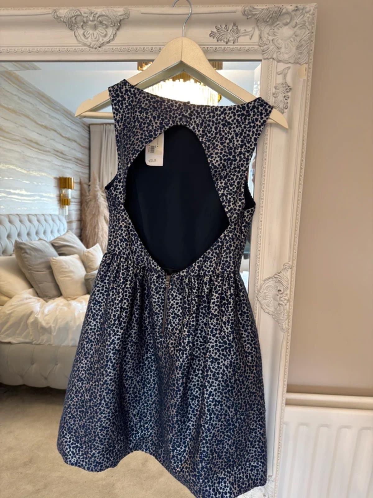 BNWT Alice + Olivia Navy & Silver Mini Dress 8