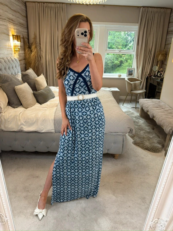 Linea Blue Maxi Dress 10