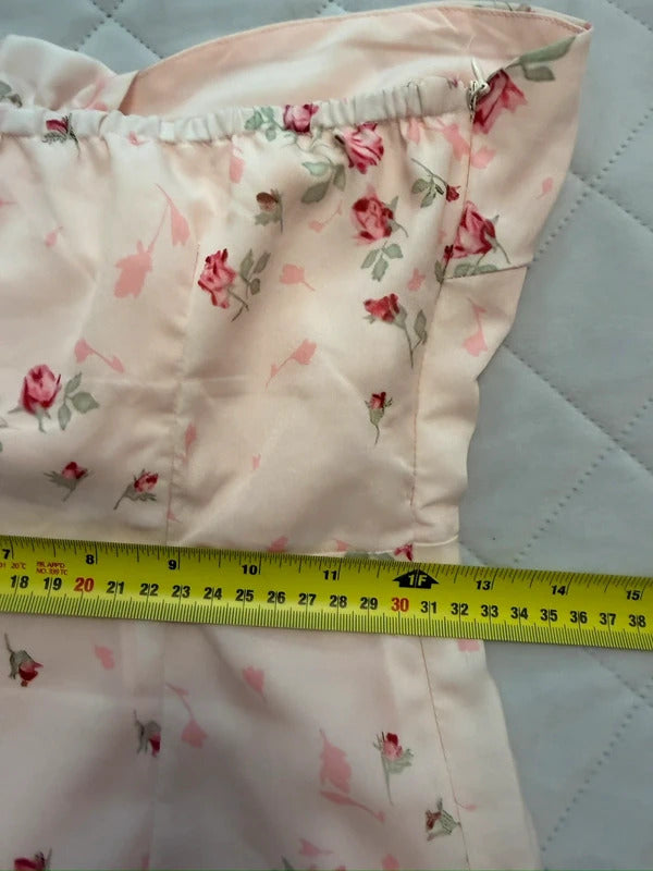 Anne Louise Boutique Touch of Rose Pink Floral Tiered Maxi 8