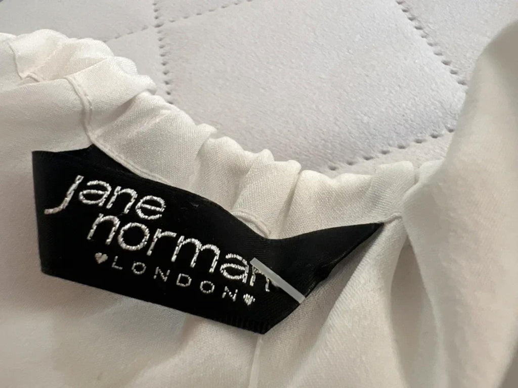 Jane Norman White Lace Boho Blouse 10