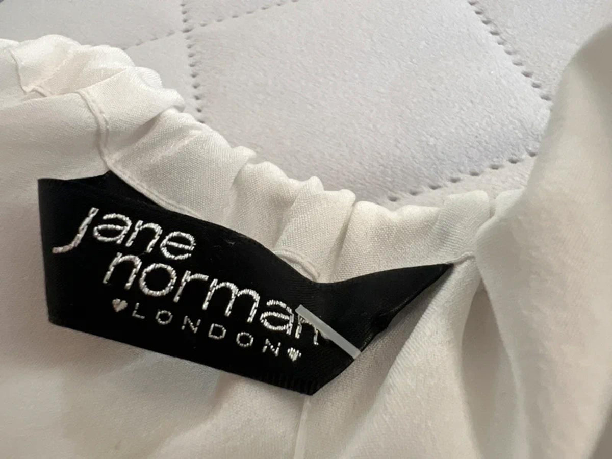 Jane Norman White Lace Boho Blouse 10