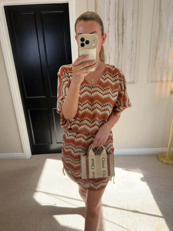 South Beach Copper Crochet ‘Poolside’ Ruched Cover Up 12