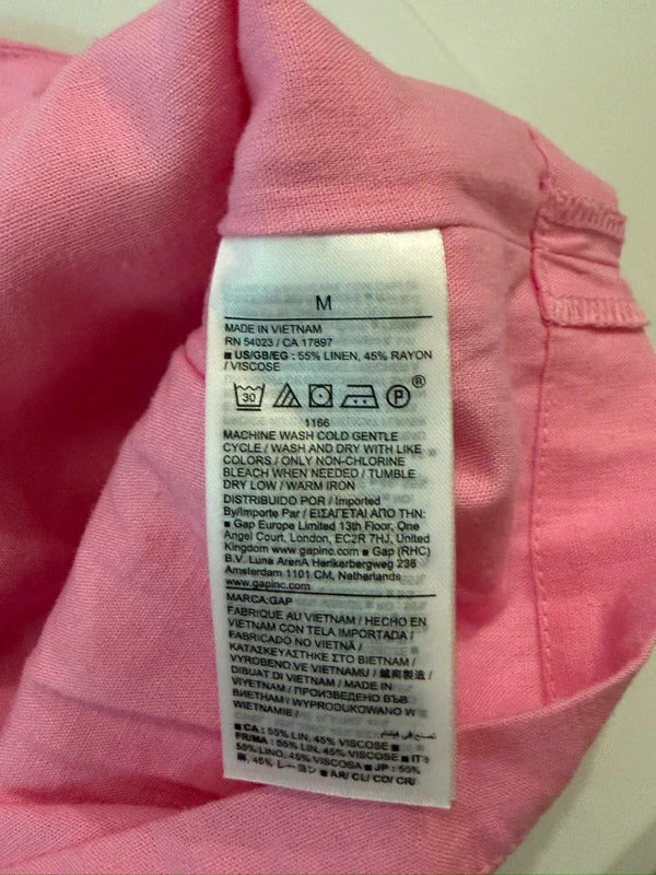 Gap Pink Linen Blend Skirt Co Ord Medium