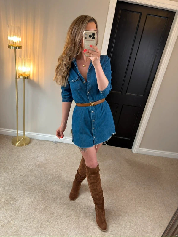 Zara Denim Shirt Dress Size Small