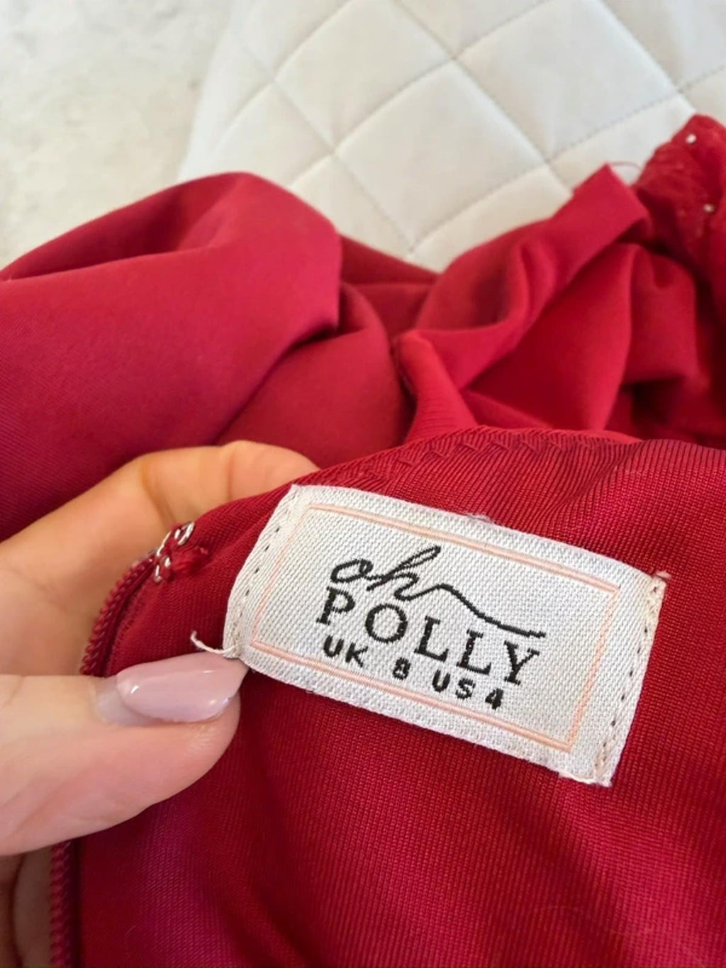 Oh Polly Red Embellished Evening Dress 8