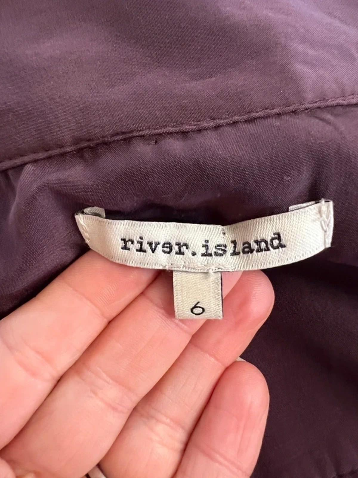 River Island Burgundy Cropped Pussy Bow Jumpsuit 6
