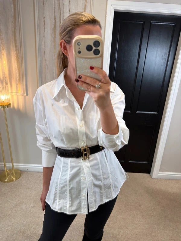 BNWT & Other Stories White Cinched Shirt 10