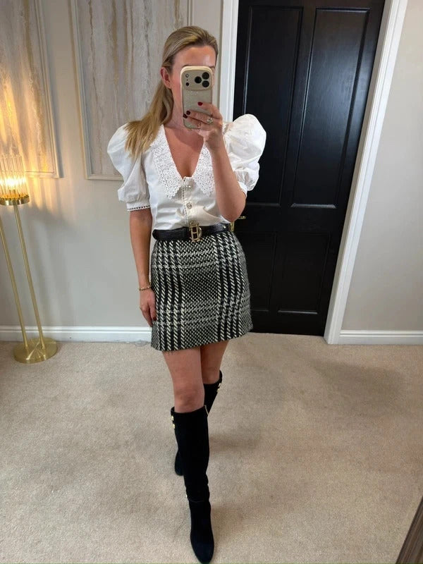 Karen Millen Wool Mini Skirt 6/8