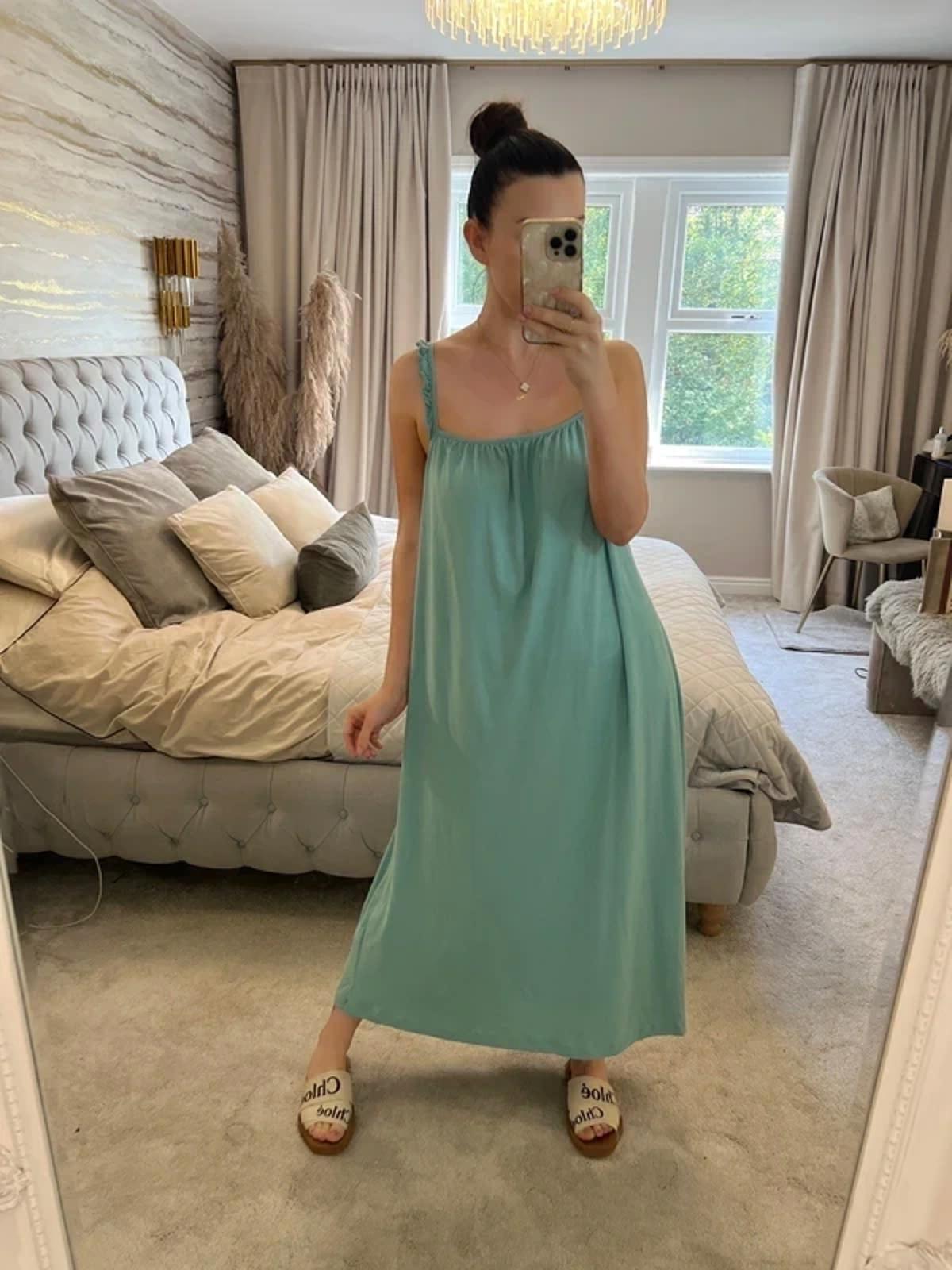 BNWT Zara Mint Green Midi Dress Large