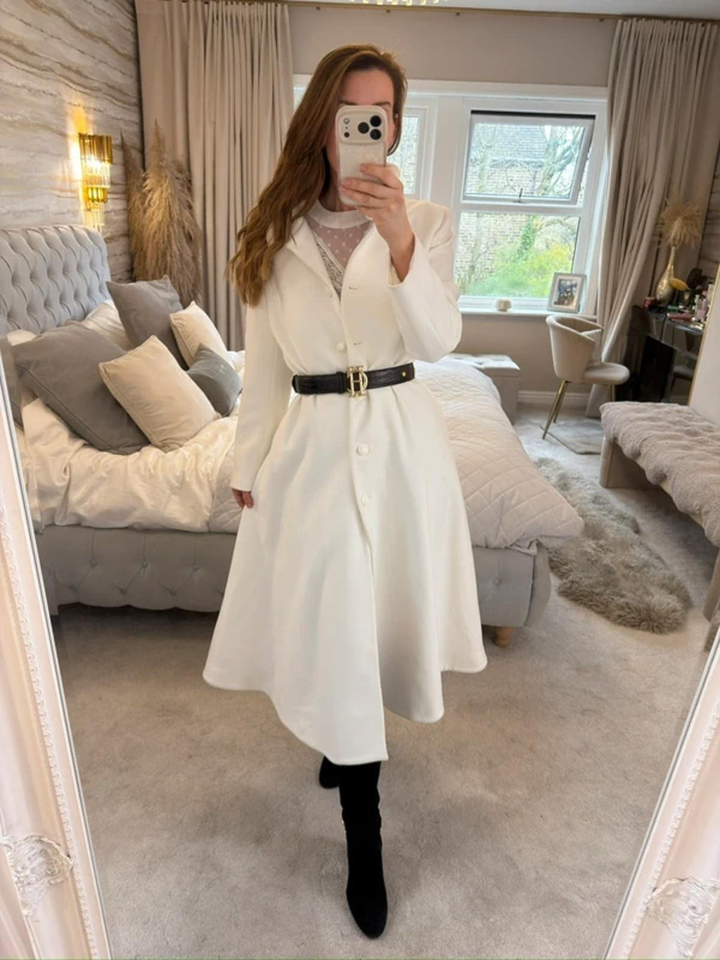 BNWT Lizabella Off White A Line Coat 10