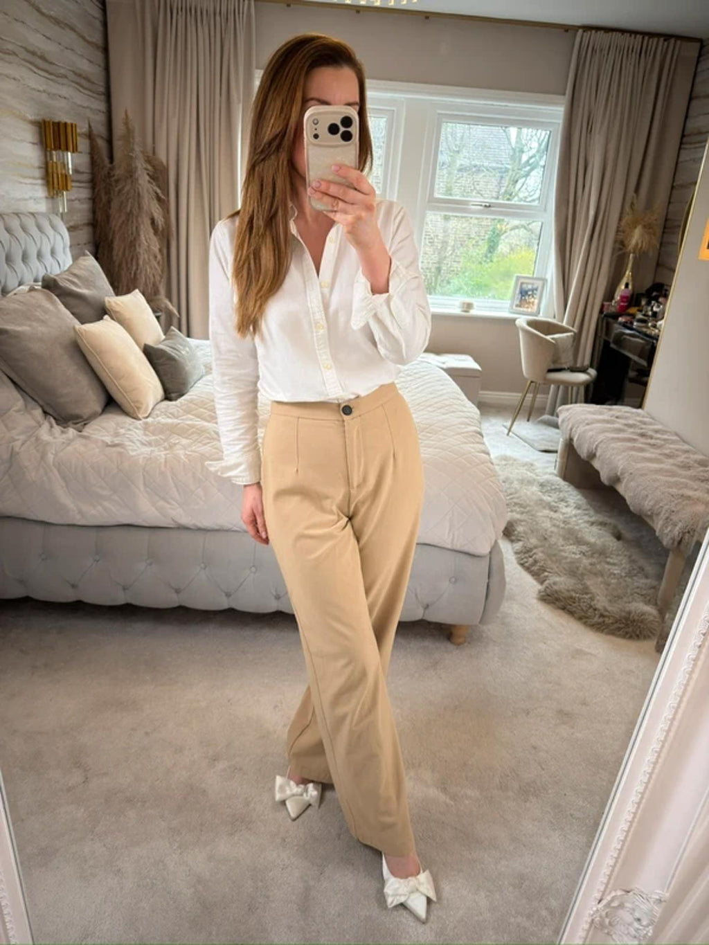 Bershka Camel Wide Leg Trouser 10