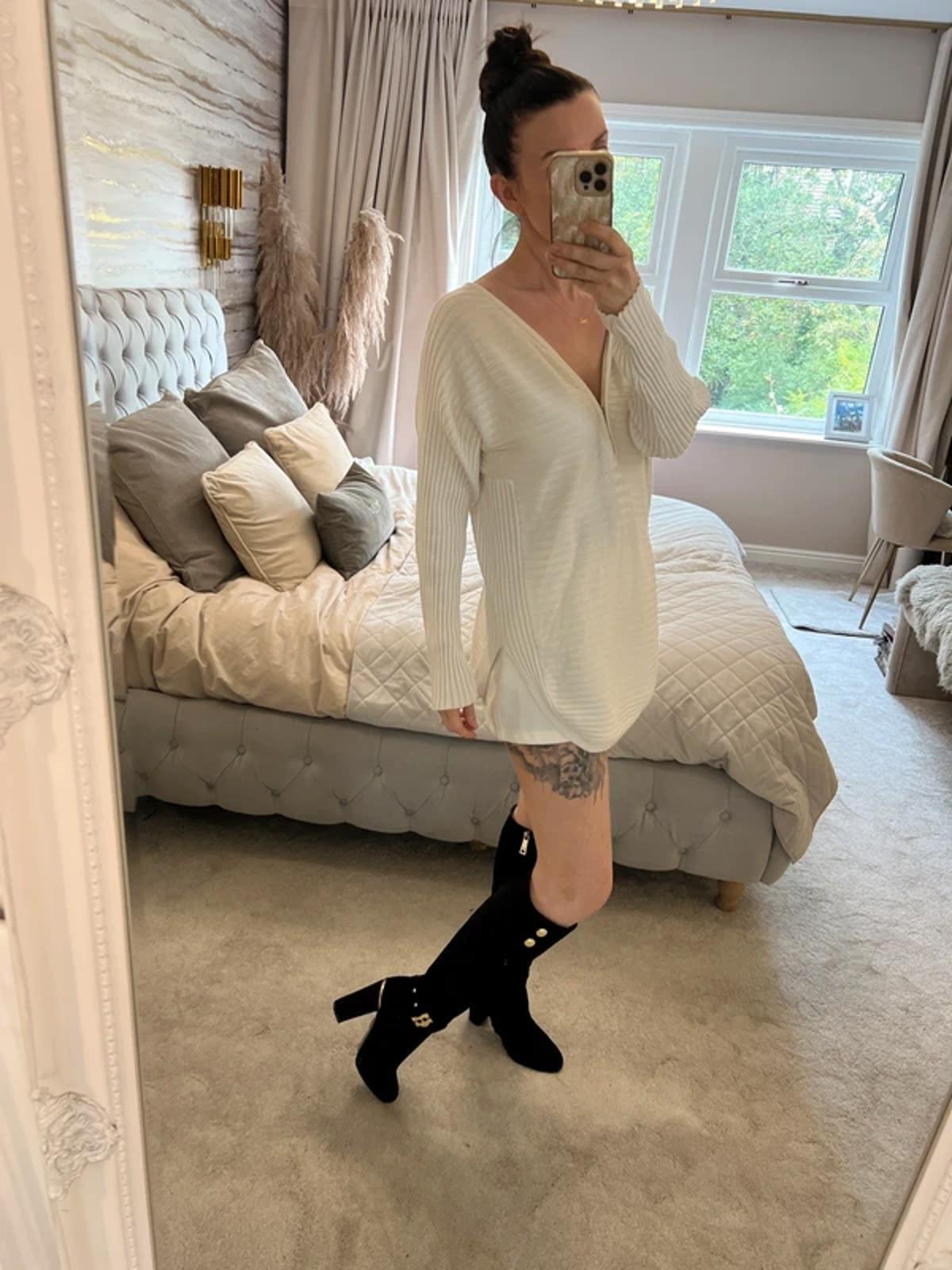 Roman Cream Ribbed Knitted Top 14