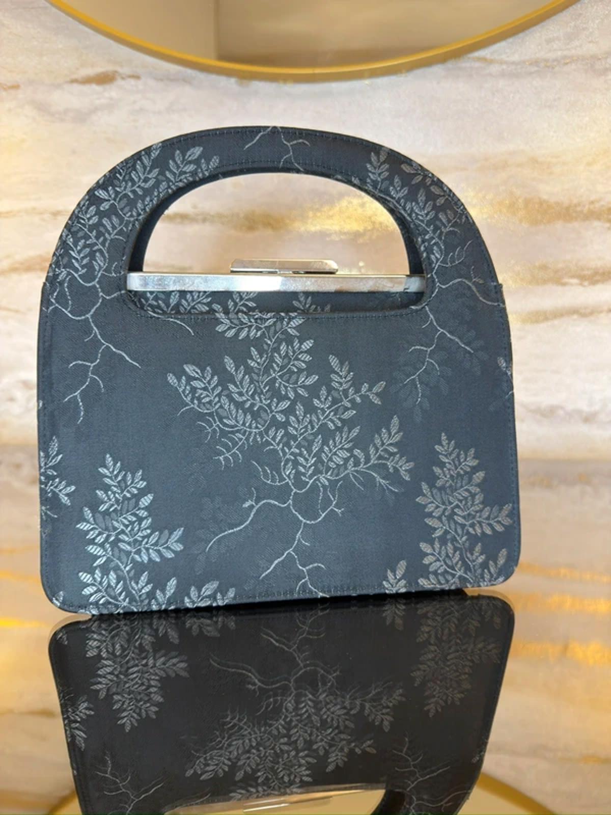 Charles Jourdan Black Floral Mini Bag