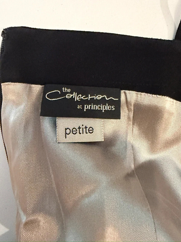 Vintage Principles Black & Silver Embellished Petite Dress Size 12