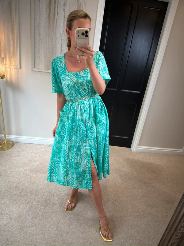 Orientique Turqoise Oversized Shirt Dress 10