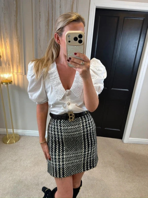Karen Millen Wool Mini Skirt 6/8